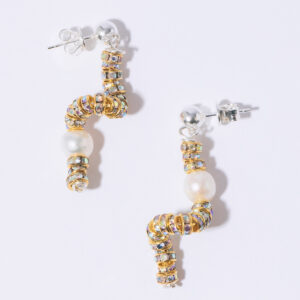 PEARL OCTOPUSS.Y ØREDOBBER TINY DIAMOND SNAKE