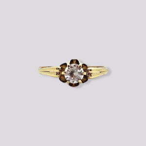 HELLMAN VINTAGE RING MED HVIT SAFIR