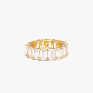 IZABEL DISPLAY RING CHUNKY COLORFUL WHITE GOLDPLATED