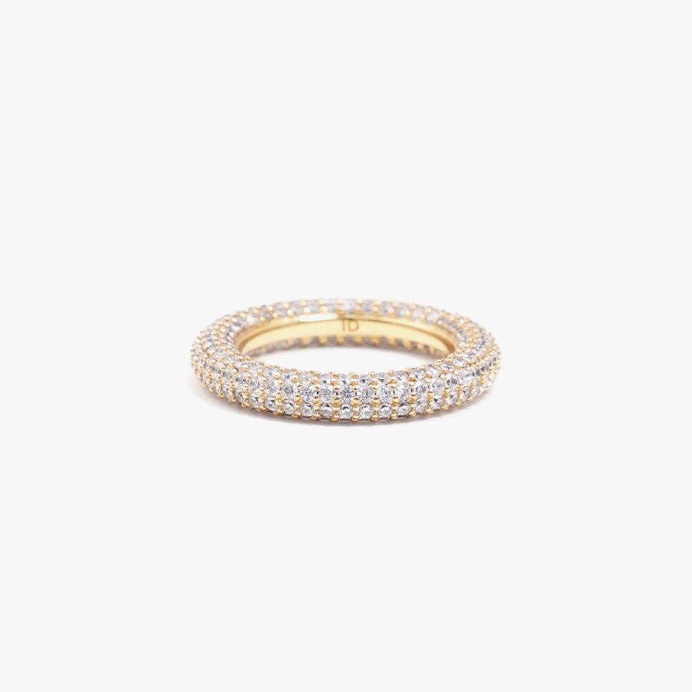 IZABEL DISPLAY RING COLORFUL WHITE GOLDPLATED