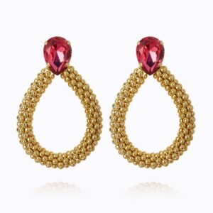 CAROLINE SVEDBOM ØREDOBBER CLASSIC ROPE MULBERRY RED