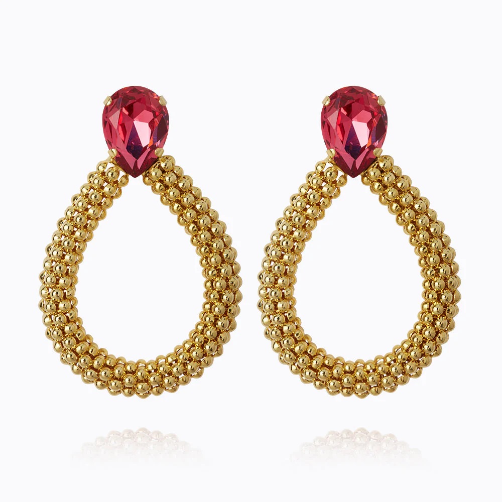 CAROLINE SVEDBOM ØREDOBBER CLASSIC ROPE MULBERRY RED