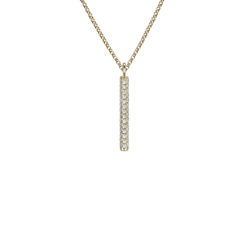 DIAMANT HALSSMYKKE MED KJEDE 0,28CT
