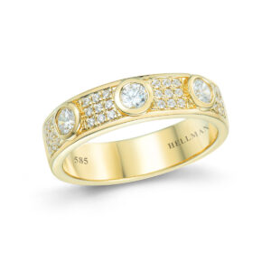 GULLRING MED DIAMANTER HELLMAN 0,54CT