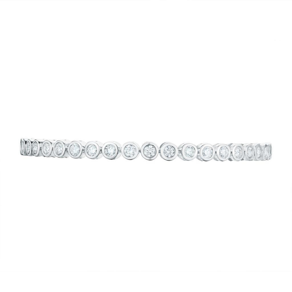 TENNISARMBÅND HVITTGULL 3,00CT FULL BEZEL