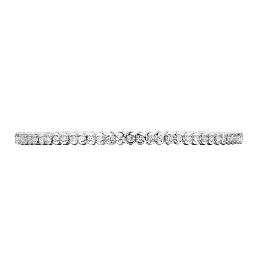 TENNISARMBÅND HVITTGULL 2,00CT HALF BEZEL
