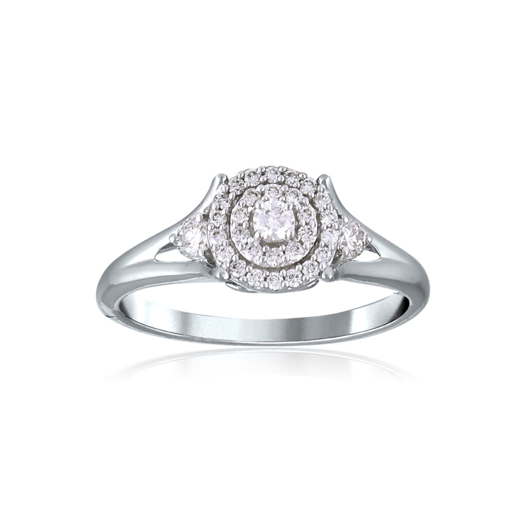DIAMANTRING HVITTGULL ROSETT HELLMAN