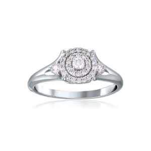DIAMANTRING HVITTGULL ROSETT HELLMAN