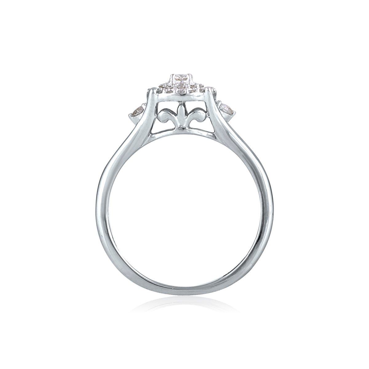 DIAMANTRING HVITTGULL ROSETT HELLMAN