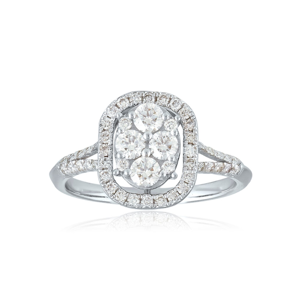 DIAMANTRING HVITTGULL ROSETT HELLMAN