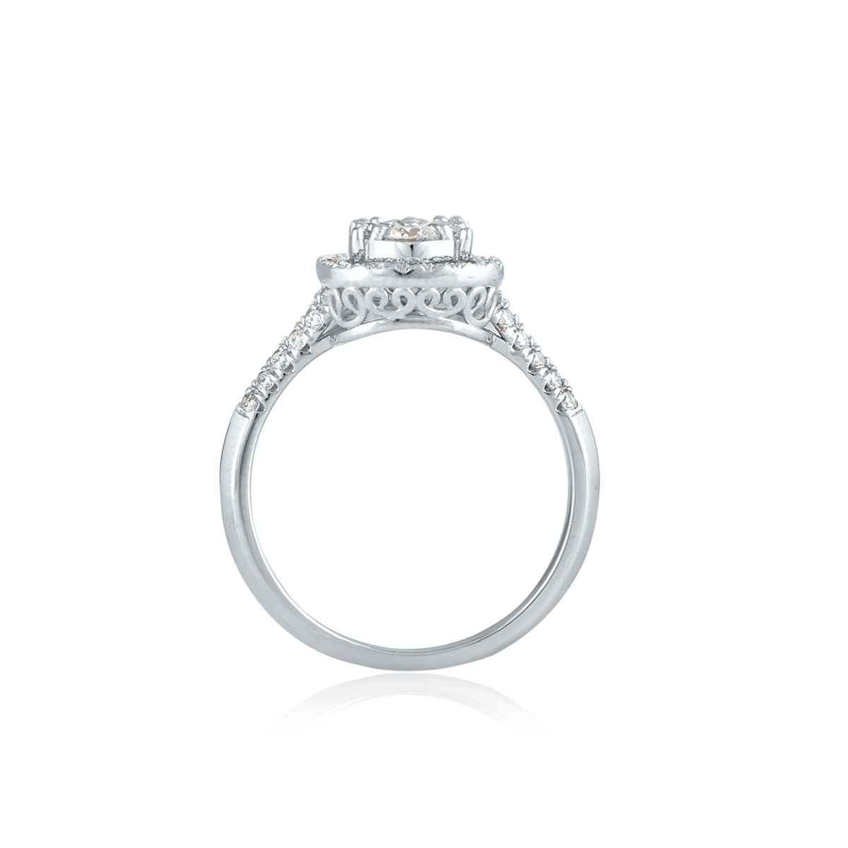 DIAMANTRING HVITTGULL ROSETT HELLMAN