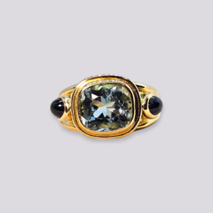 HELLMAN VINTAGE RING SAFIR OG TOPAS