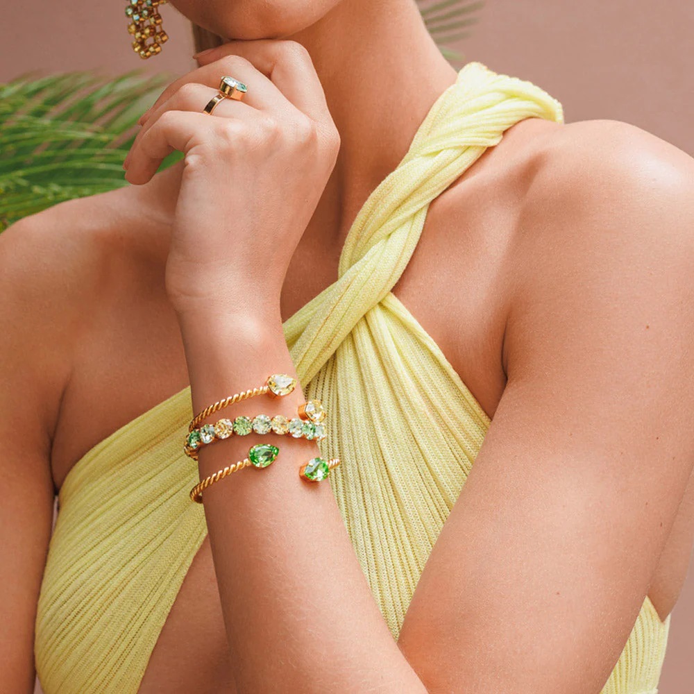 CAROLINE SVEDBOM ARMBÅND GIA STUD LIME COMBO