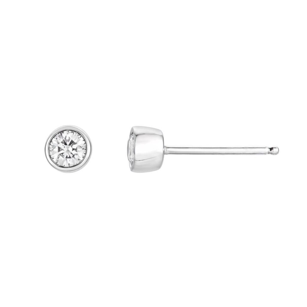 ENSTENSØREDOBBER BEZEL HVITTGULL DIAMANT 0.20CT TW.SI