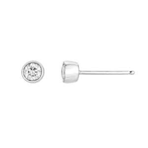 ENSTENSØREDOBBER BEZEL HVITTGULL DIAMANT 0.20CT TW.SI