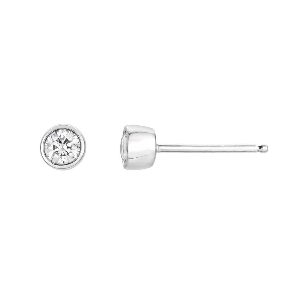ENSTENSØREDOBBER BEZEL HVITTGULL DIAMANT 0.30CT TW.SI
