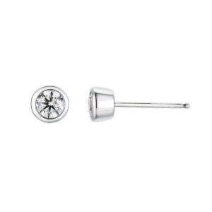 ENSTENSØREDOBBER BEZEL HVITTGULL DIAMANT 0.50CT TW.SI