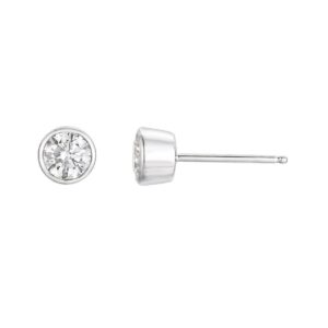 ENSTENSØREDOBBER BEZEL HVITTGULL DIAMANT 0.80CT TW.SI