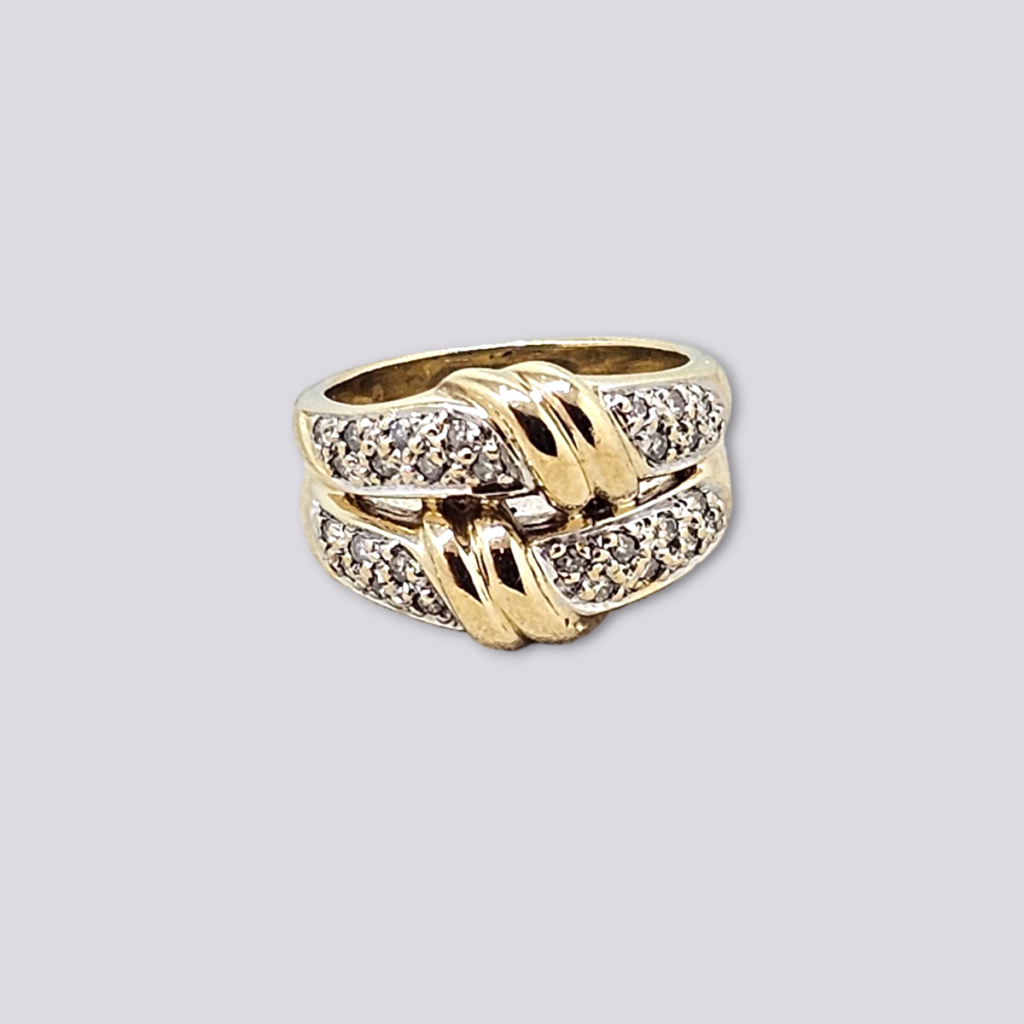 HELLMAN VINTAGE RING MED 28 BRILLIANTER