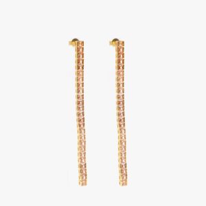 IZABEL DISPLAY ØREDOBBER SQUARE TENNIS GOLDPLATED BEIGE
