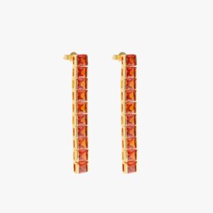 IZABEL DISPLAY ØREDOBBER TENNIS GOLDPLATED ORANGE