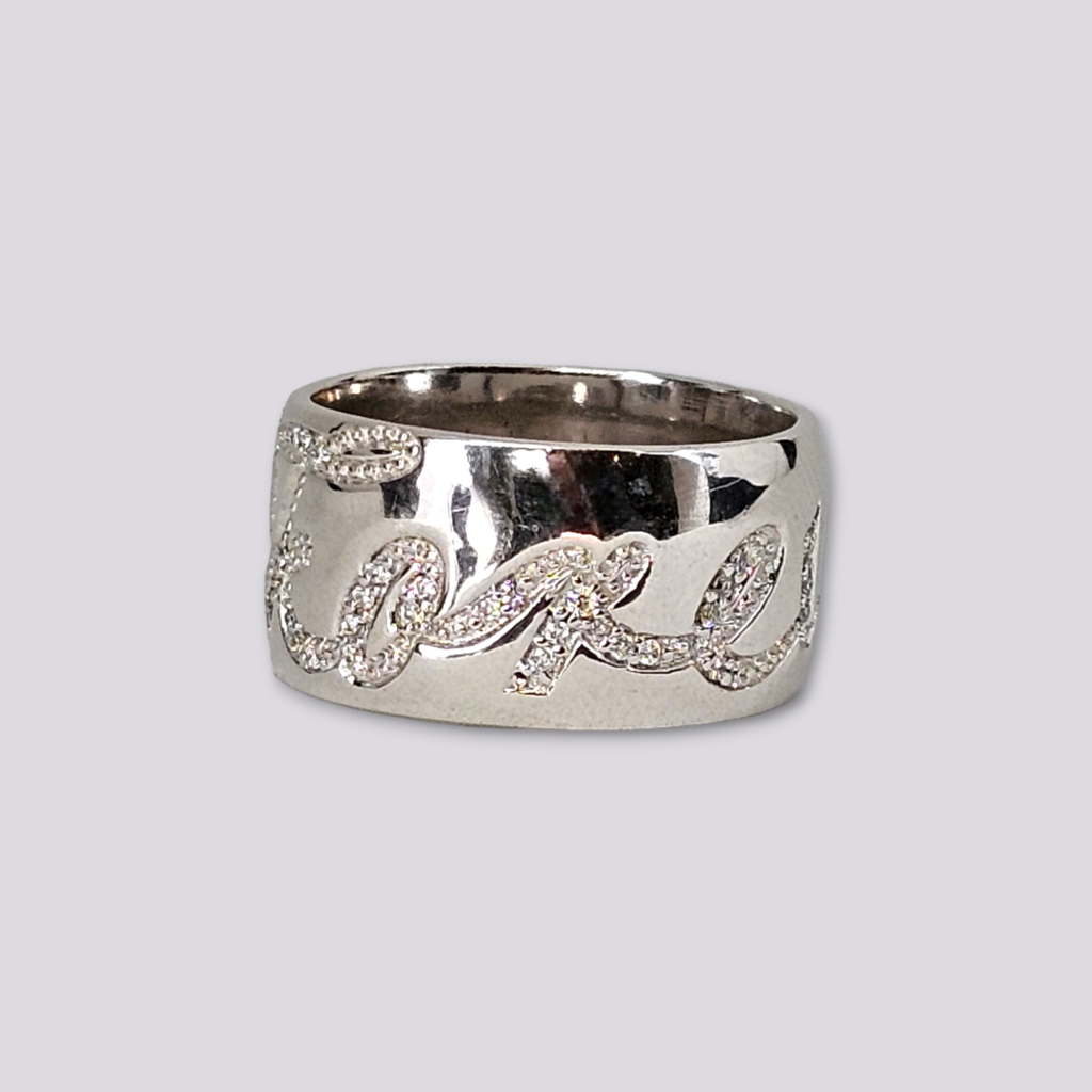 HELLMAN VINTAGE RING "FOREVER" MED DIAMANTER