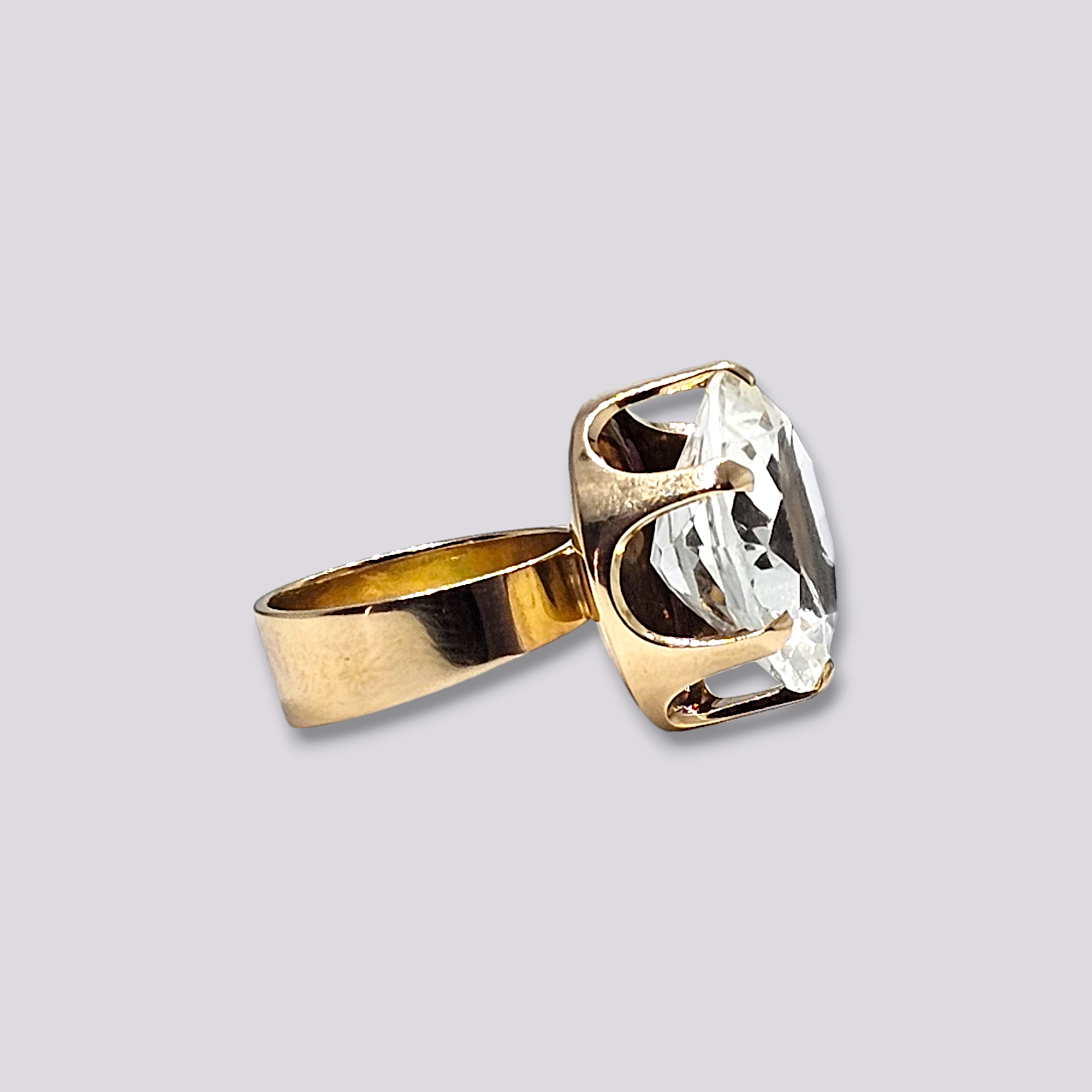 HELLMAN VINTAGE RING MED BERGKRYSTALL