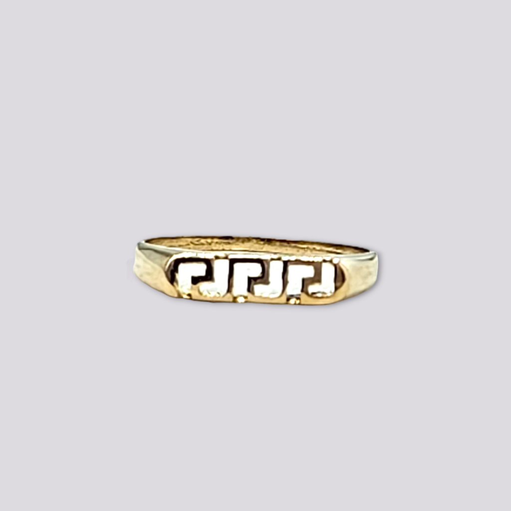 HELLMABN VINTAGE RING MED GRESK MØNSTER